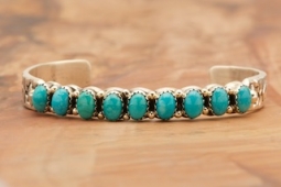 Sleeping Beauty Turquoise Sterling Silver Bracelet